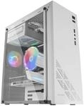 Mars Gaming MC100W, ATX Gaming Geh&auml;use, 1 FRGB L&uuml;fter, Grilles + Window, Wei&szlig;