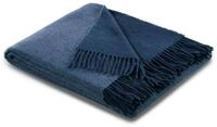 biederlack Plaid Schurwolle/Kaschmir Jeans-Marine Gr&ouml;&szlig;e 150x200 cm