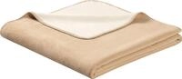 biederlack Wohndecke Doubleface Baumwollmischung beige Gr&ouml;&szlig;e 100x200 cm