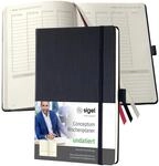 SIGEL CO700 Undatierter Wochenplaner, ca. A5, schwarz, Hardcover, f&uuml;r 1 Jahr, inkl.