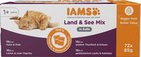 IAMS Delights Land & Sea Collection Katzenfutter Nass - Multipack mit Fleisch und