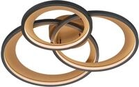 Trio Leuchten LED Deckenleuchte Granada 673810332, Metall Schwarz matt/goldfarbig,