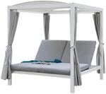 Home Deluxe - Sonnenliege - Lyon, Ma&szlig;e: ca. 208 x 188 x 207 cm, Farbe: Wei&szlig;,