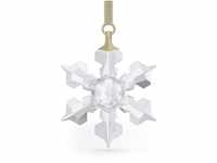 Swarovski Little Snowflake Ornament, Schneeflocke mit Prachtvollem Lamé-Band und