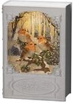 Konstsmide LED Wasserlaterne, "Buch mit Rotkehlchen", wei&szlig;, wassergef&uuml;llt, 5h