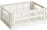 HAY Transportbox Colour Crate M aus recyceltem Polypropylen in der Farbe Off-white