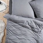 ESTELLA Bettw&auml;sche Takoma | grau | 155x220 cm + 80x80 cm | b&uuml;gelfreie Qualit&auml;t 