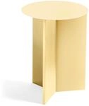 Hay Slit Table Round High Beistelltisch, Stahl, Light Yellow, 35cm