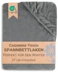 ZOLLNER Spannbettlaken in 90-100x200 cm - mit eingearbeitetem Gummibund - Mikrofaser