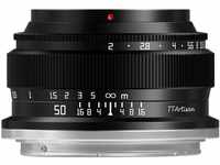 TTArtisan 50 mm F2 Full Frame Manuelles Kameraobjektiv, kompaktes Design,...