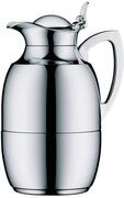 alfi JUWEL 1,0l, silber chrome plated, elegante Isolierkanne mit Hartglaseinsatz, 12h