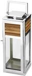Unbekannt Teak-/Edelstahl-Laterne Genua H:45 x B:18 x T:18cm - (159501x)