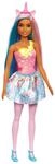 Barbie Dreamtopia Einhorn Prinzessin Puppe mit blauen & rosa Haaren, rosa Einhorn