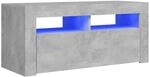 vidaXL TV Schrank mit LED-Leuchten Lowboard Fernsehschrank Fernsehtisch...