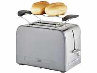 KHG Toaster TO-1050 GE | Toaster 2 Scheiben, Grau, 1050 W | mit...