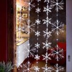 hellum Lichterkette au&szlig;en mit 5 Str&auml;ngen und 75 LEDs, LED Schneeflocke...