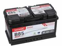 Accurat Basic B85 Autobatterie - 12V, 85Ah, 770A, zyklenfest, wartungsfrei, 30%...