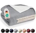 Blumtal Premium Sherpa Kuscheldecke flauschig 150x200 cm - Oeko-Tex zert. Sofa Decke