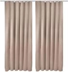 Beautissu 2er Set Blackout Vorhang Blickdicht Kr&auml;uselband Gardine Fenster 