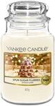 Yankee Candle Duftkerze | Gro&szlig;e Spun Sugar Flurries Duftkerze im Glas | Snow Globe
