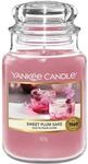 Yankee Candle Duftkerze Sweet Plum Sake | Gro&szlig;e Kerze im Glas | Sakura Blossom