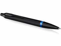 Parker IM Vibrant Rings Kugelschreiber - satinschwarzer Lack mit marineblauen