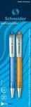 Schneider 73060 Schreibger&auml;te Kugelschreiber Surf, M, blau, 2er Blisterkarte