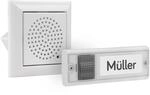 Grothe Funkklingel T&uuml;rklingel Funkgong T&uuml;rglocke Set mit Haust&uuml;rklingel Unterputz
