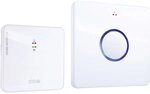 m-e modern-electronics Bell 331 41094 Funkklingel Komplett-Set klangaktiv, Wei&szlig;