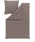 ESTELLA Bettw&auml;sche Takoma | Taupe | 135x200 cm + 80x80 cm | b&uuml;gelfreie Qualit&auml;t 