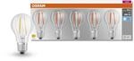Osram LED Base Classic A60, klare Filament LED-Lampen aus Glas f&uuml;r E27 Sockel,