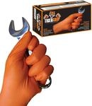 Nitril-Einweghandschuhe Orange Tiger Grip Gr&ouml;&szlig;e M (Dispenser mit 100 St&uuml;ck)