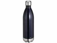 cilio ELEGANTE Trinkflasche Edelstahl schwarz, 1L, auslaufsicher, Thermosflasche auch