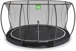 EXIT Toys Black Edition Rundes Inground Trampolin - &oslash;427cm - Fu&szlig;schutzsystem -