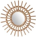 Atmosphera - Spiegel Soleil - Rattan - D30 cm - Beige