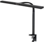 FeinTech Schreibtischlampe klemmbar 80 cm LED dimmbar Screenbar mit extra gro&szlig;er