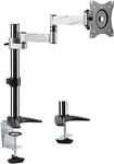 LogiLink BP0076 Monitor-Schreibtischhalterung (13-27 Zoll), Arm 396mm schwarz