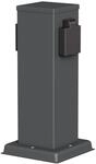 ledscom.de Garten Steckdosens&auml;ule Polly f&uuml;r au&szlig;en, IP44, 2-Fach, Edelstahl,