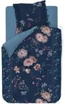 Pip Studio Bettw&auml;sche Tokyo Bouquet Dunkelblau Blumen Bl&uuml;ten Zweige Gepunktet