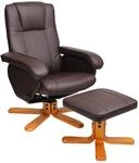 SVITA Charles Relaxsessel TV Sessel Wohnzimmersessel Drehsessel Hocker Beinablage