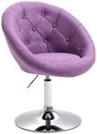 SVITA Havanna Cocktail-Sessel Lounge Clubsessel Drehsessel Retro Barhocker Stoff Lila