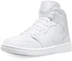 Nike Damen WMNS AIR Jordan 1 MID Sneaker, White/White-White, 44.5 EU