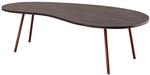 FineBuy Couchtisch Akazie Grey Massivholz 122 cm &middot; Wohnzimmertisch in Nierenform