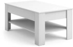 Vicco Couchtisch Milan, Wei&szlig;, 92.2 x 65 cm, mit Ablagefach zur Aufbewahrung von