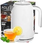 ADLER AD 1341 Metallkessel 1,7 L STRIX, 2200W, Wasserkocher, Teekessel, wei&szlig;