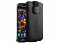 mumbi Echt Ledertasche kompatibel mit Samsung Galaxy S4 mini Hülle Leder Tasche Case