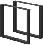 Vicco Tischbeine, Schwarz, 80 x 72 cm Quadratisch, zur einfachen Montage an