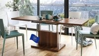 Mazzoni Aston Couchtisch ausziehbar h&ouml;henverstellbar 120/200cm in Nussbaum modern