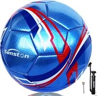 Senston Fussball Mit Pumpe, Soft-Touch Fu&szlig;ball Gr&ouml;&szlig;e 4 / Gr&ouml;Sse 5 | Abriebfest,