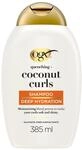 OGX Quenching + Coconut Curls Shampoo (385 ml), feuchtigkeitsspendendes Locken